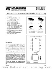 M54HC595 datasheet pdf SGS Thomson Microelectronics