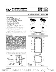 M74HC251 datasheet pdf SGS Thomson Microelectronics