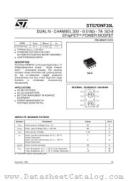 STS7DNF30L datasheet pdf SGS Thomson Microelectronics