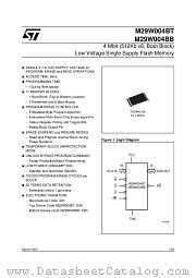 M29W004BT datasheet pdf SGS Thomson Microelectronics