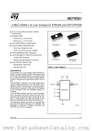 M27W201 datasheet pdf SGS Thomson Microelectronics
