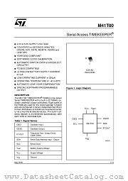 M41T00 datasheet pdf SGS Thomson Microelectronics