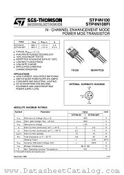 STP4N100FI datasheet pdf SGS Thomson Microelectronics