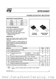 STPS1545D datasheet pdf SGS Thomson Microelectronics