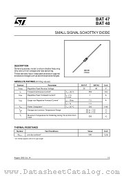 BAT47 datasheet pdf SGS Thomson Microelectronics