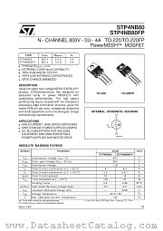 STP4NB80 datasheet pdf SGS Thomson Microelectronics