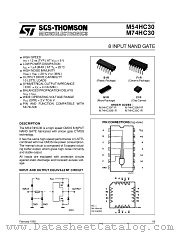 M74HC30 datasheet pdf SGS Thomson Microelectronics