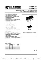 ST6208L datasheet pdf SGS Thomson Microelectronics