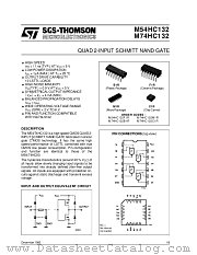 M74HC132 datasheet pdf SGS Thomson Microelectronics
