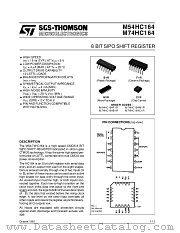 M74HC164 datasheet pdf SGS Thomson Microelectronics