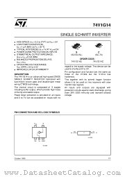 74V1G14 datasheet pdf SGS Thomson Microelectronics