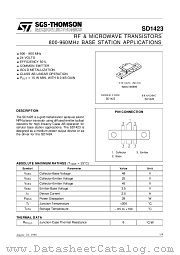 SD1423 datasheet pdf SGS Thomson Microelectronics