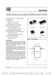 M27W256 datasheet pdf SGS Thomson Microelectronics