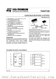 74ACT125 datasheet pdf SGS Thomson Microelectronics