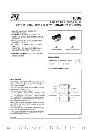 TS902 datasheet pdf SGS Thomson Microelectronics