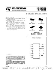 HCF4512B datasheet pdf SGS Thomson Microelectronics