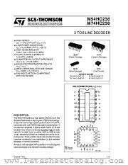 M74HC238 datasheet pdf SGS Thomson Microelectronics