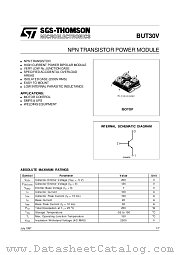 BUT30V datasheet pdf SGS Thomson Microelectronics