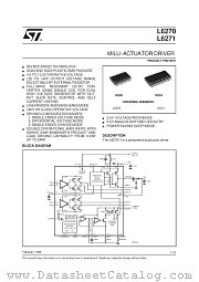 L6271 datasheet pdf SGS Thomson Microelectronics
