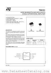 TSH151 datasheet pdf SGS Thomson Microelectronics