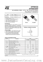 STP8NC50 datasheet pdf SGS Thomson Microelectronics