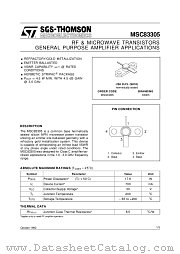 MSC83305 datasheet pdf SGS Thomson Microelectronics