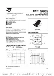 EMIF01-10005W5 datasheet pdf SGS Thomson Microelectronics
