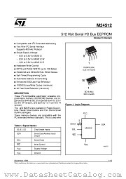 M24512 datasheet pdf SGS Thomson Microelectronics