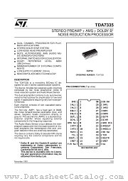 TDA7335 datasheet pdf SGS Thomson Microelectronics