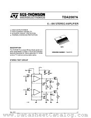 TDA2007A datasheet pdf SGS Thomson Microelectronics