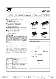 M27V801 datasheet pdf SGS Thomson Microelectronics