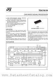 TDA7461N datasheet pdf SGS Thomson Microelectronics
