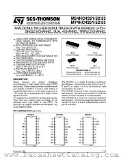M74HC4351 datasheet pdf SGS Thomson Microelectronics
