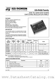 GS-R400V datasheet pdf SGS Thomson Microelectronics