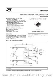 TDA7497 datasheet pdf SGS Thomson Microelectronics