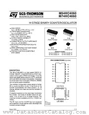 M54HC4060 datasheet pdf SGS Thomson Microelectronics