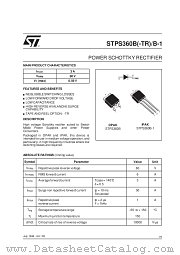 STPS360B-TR datasheet pdf SGS Thomson Microelectronics