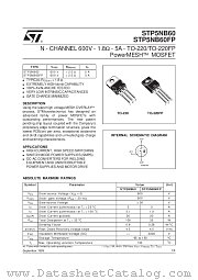 STP5NB60 datasheet pdf SGS Thomson Microelectronics