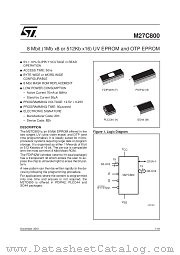 M27C800 datasheet pdf SGS Thomson Microelectronics