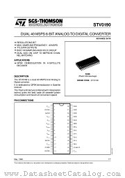 STV0190 datasheet pdf SGS Thomson Microelectronics