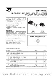 STD12NE06L datasheet pdf SGS Thomson Microelectronics