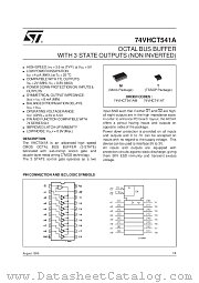 74VHCT541A datasheet pdf SGS Thomson Microelectronics