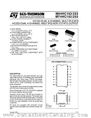 M54HC153 datasheet pdf SGS Thomson Microelectronics