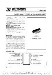 TEA2262 datasheet pdf SGS Thomson Microelectronics