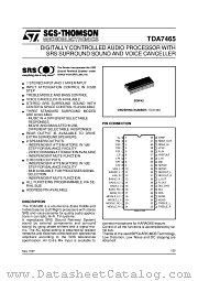 TDA7465 datasheet pdf SGS Thomson Microelectronics