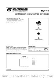 MC1403 datasheet pdf SGS Thomson Microelectronics