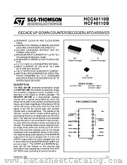 HCF40110B datasheet pdf SGS Thomson Microelectronics