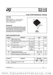 T835-XXXB datasheet pdf SGS Thomson Microelectronics