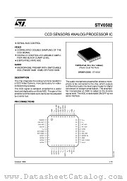 STV0502 datasheet pdf SGS Thomson Microelectronics