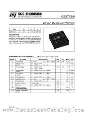 GS2T12-9 datasheet pdf SGS Thomson Microelectronics